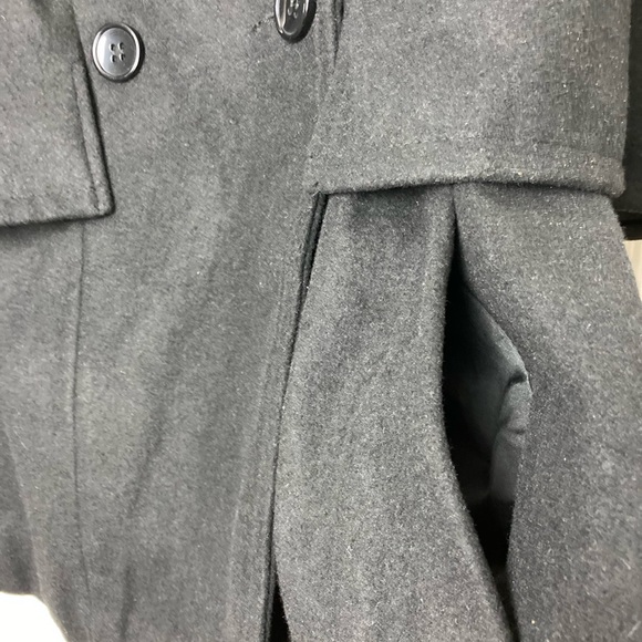 Women’s Krush cape double breasted jacket in Black or Charcoal Gray - Picture 4 of 6